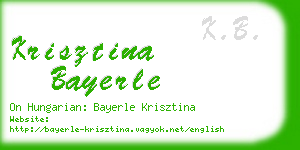 krisztina bayerle business card